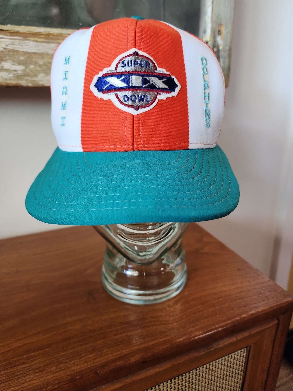Vintage Miami Dolphins Teal & Orange Super Bowl XIX Vintage Snapback Hat